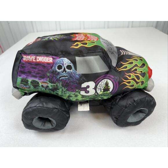 Monster Jam Trucks Grave Digger Plush Bad to the Bone Signed By Driver - Picture 1 of 6